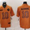 Men’s New York Giants #10 Eli Manning 2023 Brown Salute To Service Limited Stitched Jersey