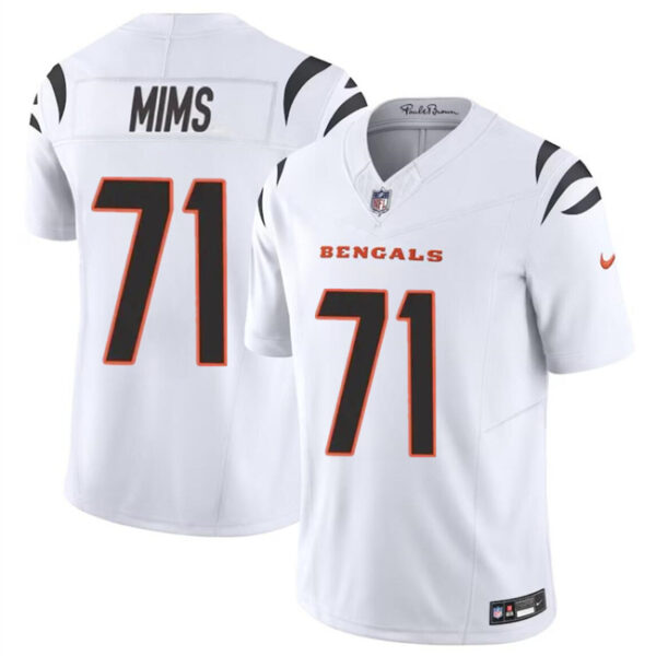 Men’s Cincinnati Bengals #71 Amarius Mims White 2024 Draft F.U.S.E Vapor Untouchable Limited Football Stitched Jersey