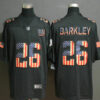 Men’s New York Giants #26 Saquon Barkley 2019 Black Salute To Service USA Flag Fashion Limited Jersey