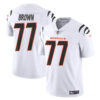 Men’s Cincinnati Bengals #77 Trent Brown White Vapor Untouchable Limited Stitched Jersey