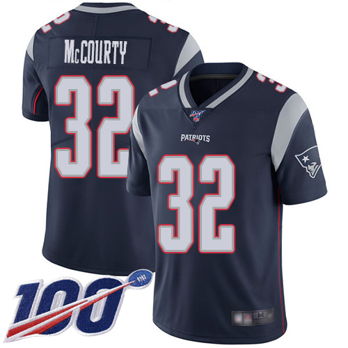 Nike Patriots #32 Devin McCourty Navy Blue Team Color Men’s Stitched NFL 100th Season Vapor Limited Jersey