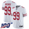 Nike 49ers #99 DeForest Buckner White Men’s Stitched NFL 100th Season Vapor Limited Jersey