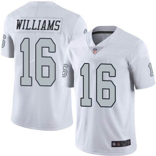 Nike Raiders #16 Tyrell Williams White Men’s Stitched NFL Limited Rush Jersey