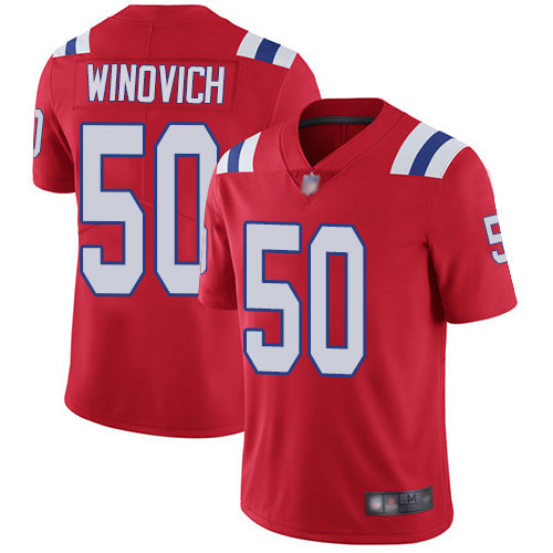 Men’s New England Patriots #50 Chase Winovich Limited Red Alternate Vapor Untouchable Jersey