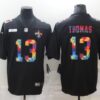 Men’s New Orleans Saints #13 Michael Thomas Multi-Color Black 2020 NFL Crucial Catch Vapor Untouchable Nike Limited Jersey