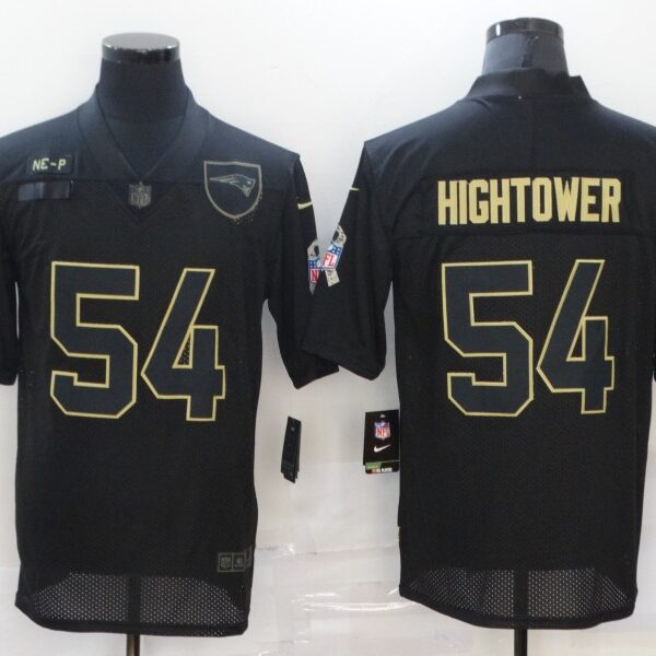 Men’s New England Patriots #54 Dont’a Hightower Black 2020 Salute To Service Stitched NFL Nike Limited Jersey