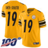 Nike Steelers #19 JuJu Smith-Schuster Gold Men’s Stitched NFL Limited Inverted Legend 100th Season Jersey