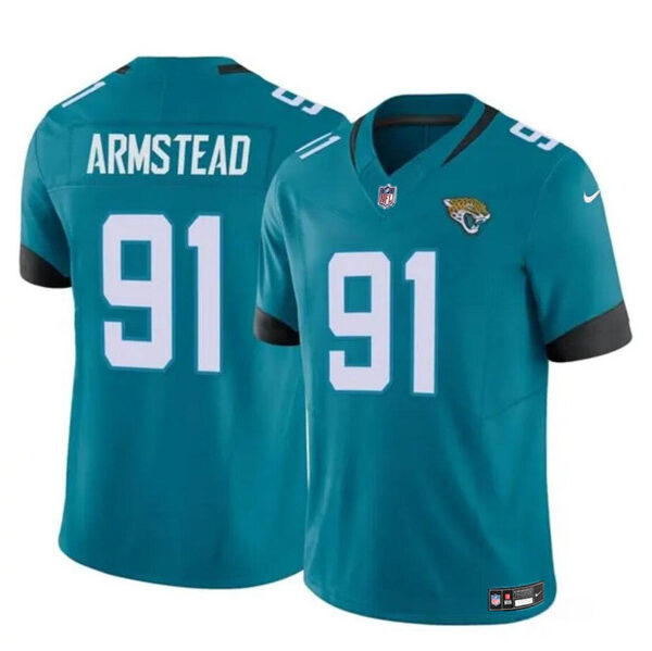 Men’s Jacksonville Jaguars #91 Arik Armstead Teal 2024 F.U.S.E Vapor Untouchable Limited Football Stitched Jersey