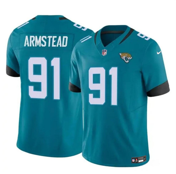Men’s Jacksonville Jaguars #91 Arik Armstead Teal 2024 F.U.S.E Vapor Untouchable Limited Football Stitched Jersey