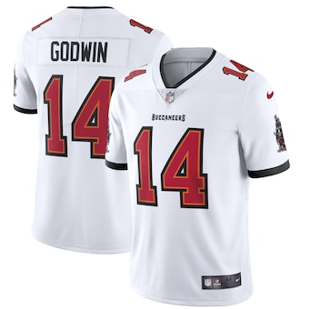 Men’s Nike Tampa Bay Buccaneers#14 Chris Godwin White Vapor Limited Jersey