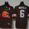Men’s Cleveland Browns #6 Baker Mayfield Brown 2020 Big Logo Number Vapor Untouchable Stitched NFL Nike Fashion Limited Jersey