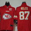 Men’s Kansas City Chiefs #87 Travis Kelce Red 2020 Big Logo Number Vapor Untouchable Stitched NFL Nike Fashion Limited Jersey
