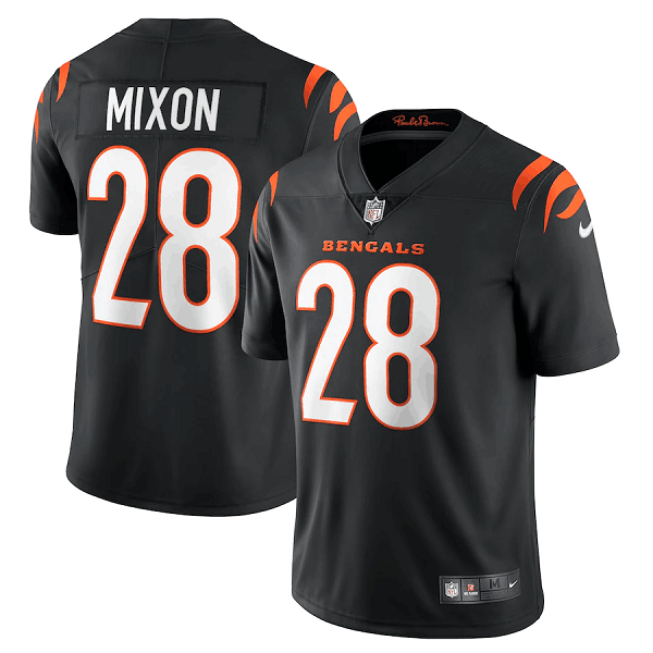 Men’s Cincinnati Bengals #28 Joe Mixon 2021 New Black Vapor Untouchable Limited Stitched Jersey