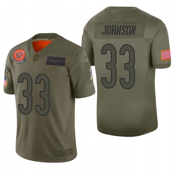 Men’s Chicago Bears #33 Jaylon Johnson Olive 2019 Salute to Service Limited Jersey