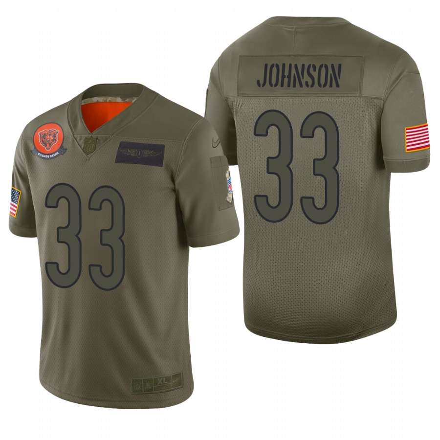 Men’s Chicago Bears #33 Jaylon Johnson Olive 2019 Salute to Service Limited Jersey