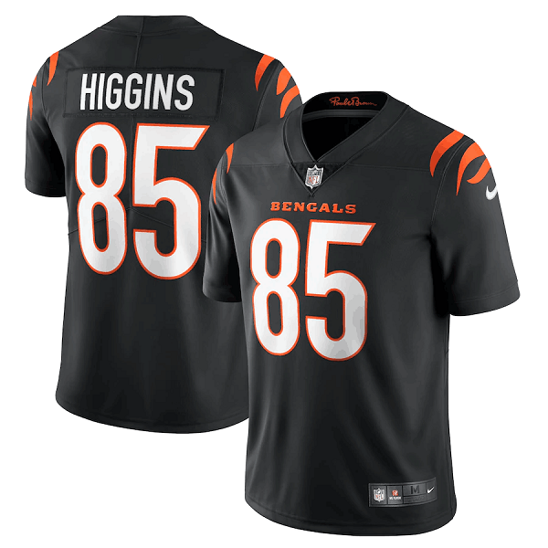 Men’s Cincinnati Bengals #85 Tee Higgins 2021 New Black Vapor Untouchable Limited Stitched Jersey