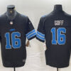 Men’s Detroit Lions #16 Jared Goff Black 2024 F.U.S.E. 2nd Alternate Vapor Limited Football Stitched Jersey