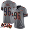 Nike Chicago Bears Men’s #96 Akiem Hicks Silver 100th Season Inverted Legend Limited Jersey