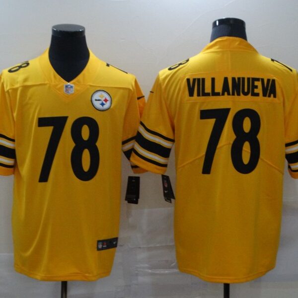Men’s Pittsburgh Steelers #78 Alejandro Villanueva Gold 2019 Inverted Legend Stitched NFL Nike Limited Jersey