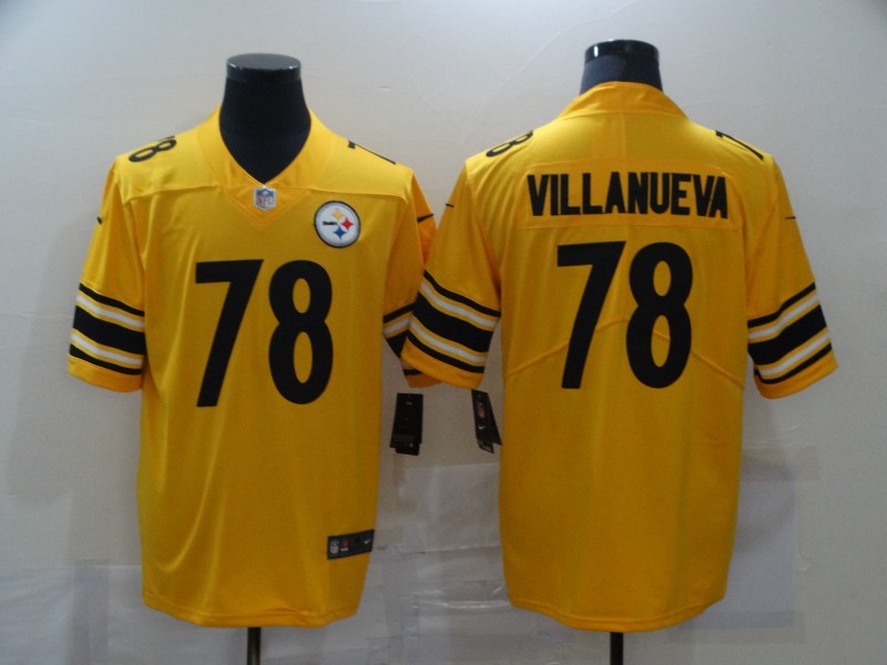 Men’s Pittsburgh Steelers #78 Alejandro Villanueva Gold 2019 Inverted Legend Stitched NFL Nike Limited Jersey