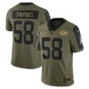 Men’s Kansas City Chiefs #58 Derrick Thomas Nike Olive 2021 Salute To Service Retired Player Limited Jersey