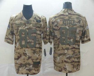 Men’s San Francisco 49ers #85 George Kittle Nike Camo 2018 Salute to Service Stitched NFL Limited Jersey