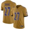 Nike Ravens 27 J K Dobbins Gold Men Stitched NFL Limited Inverted Legend Jersey