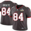 Men’s Tampa Bay Buccaneers #84 Cameron Brate Grey 2021 Super Bowl LV Limited Stitched NFL Jersey
