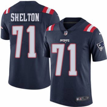 Men’s Nike New England Patriots #71 Danny Shelton Limited Navy Blue Rush Vapor Untouchable NFL Jersey