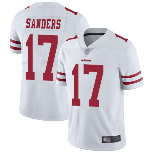 49ers #17 Emmanuel Sanders White Men’s Stitched Football Vapor Untouchable Limited Jersey