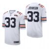 Men’s Chicago Bears #33 Jaylon Johnson White Classic Jersey 2020 NFL Draft