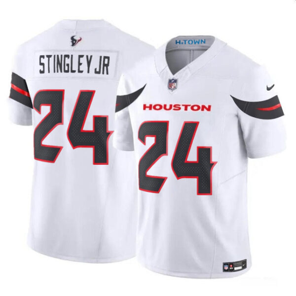 Men’s Houston Texans #24 Derek Stingley Jr. White 2024 Vapor F.U.S.E. Limited Football Stitched Jersey