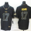 Men’s Green Bay Packers #17 Davante Adams Black 100th Season Golden Edition Jersey