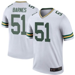 Men’s Green Bay Packers #51 Krys Barnes Legend White Color Rush Jersey