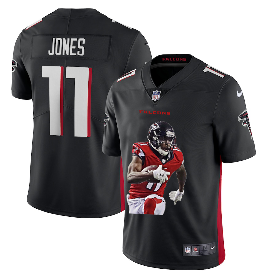 Men’s Atlanta Falcons #11 Julio Jones Black Player Portrait Edition 2020 Vapor Untouchable Stitched NFL Nike Limited Jersey