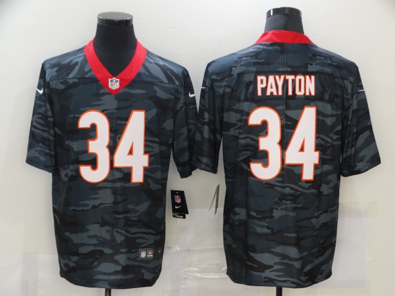 Men’s Chicago Bears #34 Walter Payton 2020 Camo Limited Stitched Nike NFL Jersey