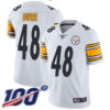Nike Steelers #48 Bud Dupree White Men’s Stitched NFL 100th Season Vapor Limited Jersey