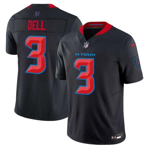 Men’s Houston Texans #3 Tank Dell Navy 2024 2nd Alternate F.U.S.E Vapor Football Stitched Jersey