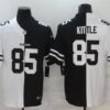 Men’s San Francisco 49ers #85 George Kittle White Black Peaceful Coexisting 2020 Vapor Untouchable Stitched NFL Nike Limited Jersey