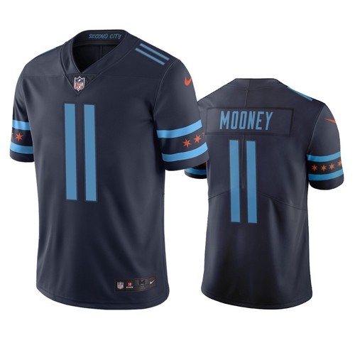 Men’s Chicago Bears #11 Darnell Mooney City Edition Navy Jersey