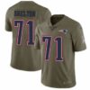 Men’s Nike New England Patriots #71 Danny Shelton Limited Olive 2017 Salute to Service NFL Jersey