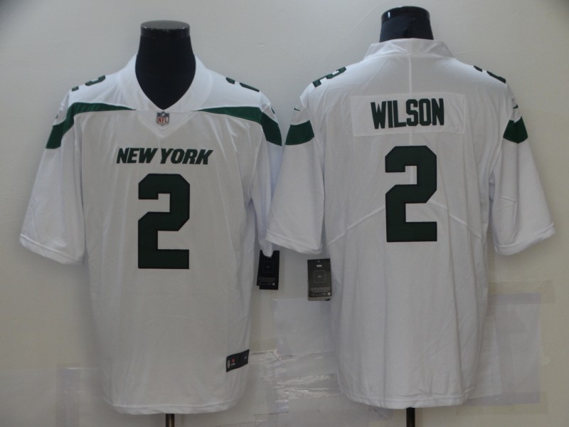 Men’s New York Jets #2 Zach Wilson White 2021 Vapor Untouchable Stitched NFL Nike Limited Jersey