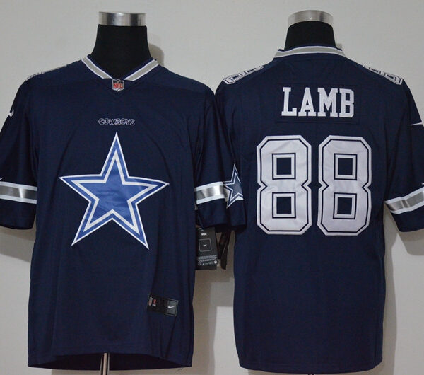 Men’s Dallas Cowboys #88 CeeDee Lamb Navy Blue 2020 Big Logo Vapor Untouchable Stitched NFL Nike Fashion Limited Jersey