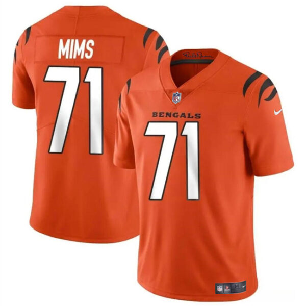 Men’s Cincinnati Bengals #71 Amarius Mims Orange 2024 Draft Vapor Untouchable Limited Football Stitched Jersey