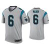 Men’s Carolina Panthers #6 P.J. Walker Silver Inverted Legend Nike Jersey