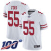 Nike 49ers #55 Dee Ford White Men’s Stitched NFL 100th Season Vapor Limited Jersey