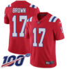 Nike Patriots #17 Antonio Brown Red Alternate Men’s Stitched NFL 100th Season Vapor Limited Jersey
