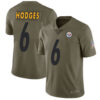 Nike Steelers #6 Devlin Hodges Olive Men’s Stitched NFL Limited 2017 Salute To Service Jersey