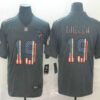 Men’s Minnesota Vikings #19 Adam Thielen 2019 Black Salute To Service USA Flag Fashion Limited Jersey