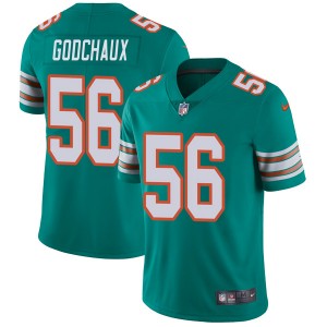 Nike Miami Dolphins #56 Davon Godchaux Men’s Limited Aqua Alternate Vapor Untouchable Jersey